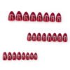 JP3639❤️ ​​​​ Valentine Armor Nails: Red French Tips with Silk Bows - Reusable Waterproof Kiss Resistant  💋 ​​ Your Secret Weapon Against Awkward Gifts & Dull Parties: 5-Minute Holiday Confidence Upgrade