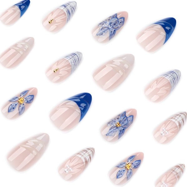 O1CN01SHRGFz2NGHz0udnc9_!!4234819935-0-cib JP3906-Mediterranean Midnight Almonds: Reusable French Wave Press-Ons | Salon-Defying Beach Elegance Salon Blues? Dive Into Saltwater-Proof Sophistication.