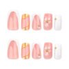 JP3713-Elevated French Nails: 3D Sunflower Minimalism | Reusable Salon-Grade Press-Ons ​​Understated Luxury Reborn: Effortless Garden Elegance at Your Fingertips​