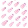 JP3858-Strawberry Fields Almond Nails | 3D Bow & Berry French Tips | Waterproof Cottagecore Press-Ons​​  ​​Subtitle:​​ Salon-Grade Whimsy That Survives Farmers' Markets & Flower Crowns