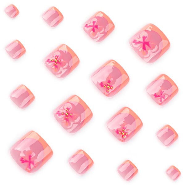 JP3813-Vibrant 3D Orange French Toenails: Salon-Grade Summer Pedicure in 5 Minutes​​  ​​Ditch Salon Chair Struggles​
