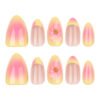 JP3949-BLUSH MELT BLOSSOMS: Reusable Sweet-Core Almonds | Effortless 3D Floral French Tips ​​Salon Florals Cracking? Wear Liquid Sunshine.​