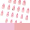 JP3925-Parisian Daydream Press-Ons: 3D Pearl Bloom French Almonds | Effortless Balletcore Luxury ​​Chained to Salon Chair Fluffiness? Escape in 8 Minutes.​