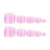 JP3962-Effortless French Toenails | Beach-Ready Gradient Press Ons Minimalist Summer Pedis – Reusable & Sand-Proof