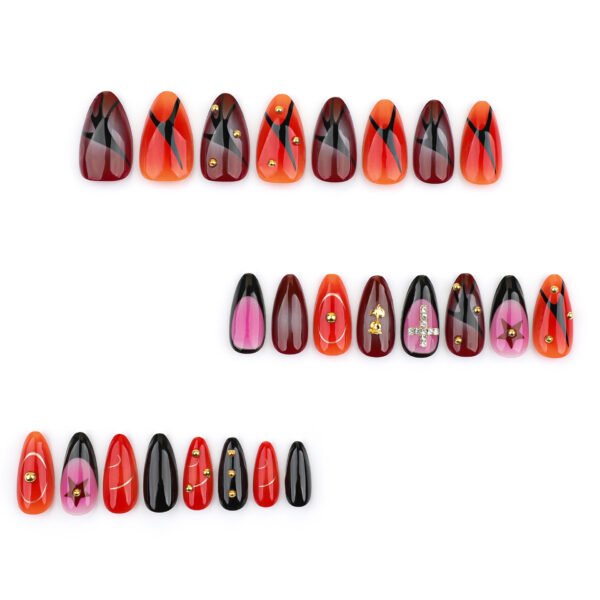 O1CN01U9R8WW2NGHvV93gyj_!!4234819935-0-cib JP3563-Badass French Tip Almond Press Ons: Edgy 3D Roses, Gems & Cross Charms Rebellious Salon-Grade Nails in Minutes - Reusable & Waterproof