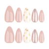 JP3689-Instant Diamond French Tips? Effortless Almond Nails with Hidden Hearts (Reusable & Waterproof)