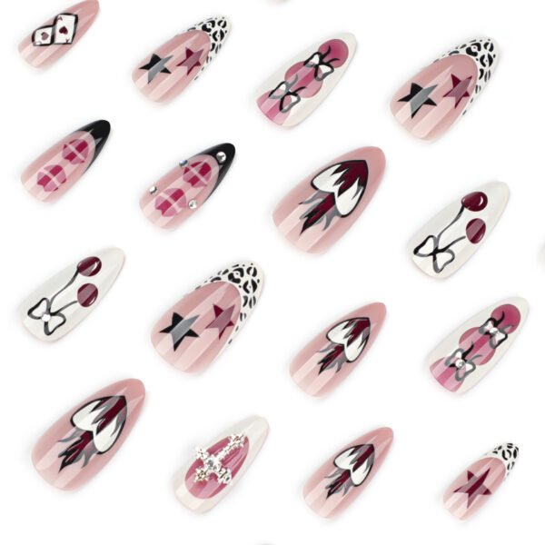 O1CN01VttiWK2NGHyFVWJGW_!!4234819935-0-cib JP3964-Y2K Sweet Punk Almond Press Ons | Bestseller Reusable Shorties Salon-Defying Attitude in 90 Seconds - Waterproof & Drill-Free
