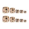 JP3704-Luxe Leopard & Cat Eye Toe Press-On Nails | Revolutionize Your Pedicure Routine ​​Barefoot Confidence in 90 Seconds: Salon-Wild Toes Without the Chair​