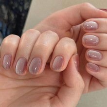 JP3269-Pink Perfection French Toes: Viral Cat Eye Glam in Minutes ✨ (Reusable, Short & Sweet!)​