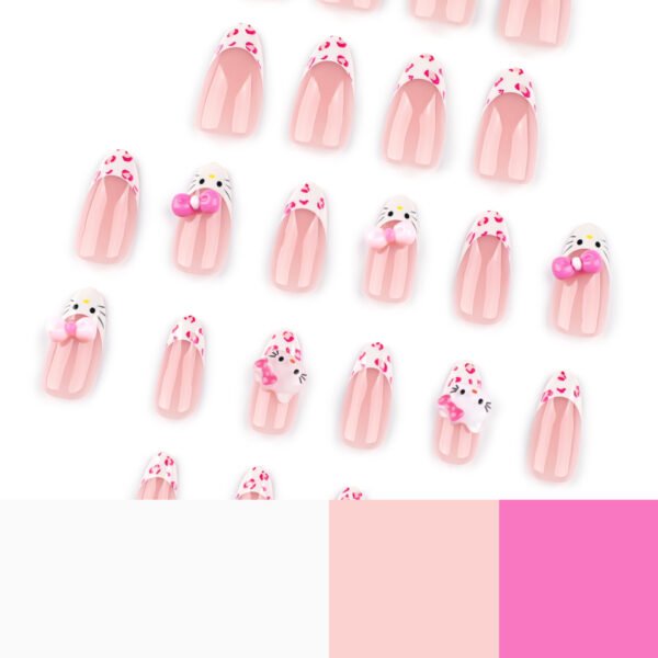 O1CN01WRT08F2NGHzFvrMrQ_!!4234819935-0-cib JP4009-Paris Meets Tokyo: Leopard French Almond Press-On Nails – Sweet & Reusable Break Free from Salons: 90-Second Japanese-Kawaii Luxury