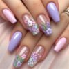 JP3722-Elegant French Ballet Press-Ons: Reusable 3D Floral Nails - Waterproof & Effortless