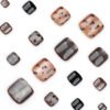 JP3703-Leopard & Cat Eye Toe Press Ons | Bling French Pedicure | Salon-Grade Waterproof Tabs ​​Reveal Rebel Toes: Swimsuit-Ready Wild Glam in 5 Minutes​