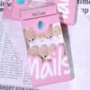 JL0688-Salon-Quality French Ombre Nails Without the Chair Time: Short & Sweet 3D Floral Magic (Reusable & Waterproof)