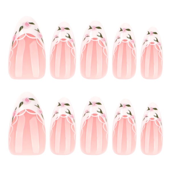 O1CN01YLdo722NGHydgtpsb_!!4234819935-0-cib JP3914-Botanical French Press Ons | Dainty White Floral Almond Shorties (Reusable & Waterproof)