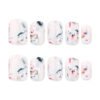 JP3489-Sophisticated Chinese Floral Press On Nails - Reusable Short Square French Tips ​​Bring Tranquil Beauty to Your Fingertips. Salon-Grade Elegance, Zero Commitment.​