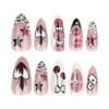 JP3964-Y2K Sweet Punk Almond Press Ons | Bestseller Reusable Shorties Salon-Defying Attitude in 90 Seconds - Waterproof & Drill-Free