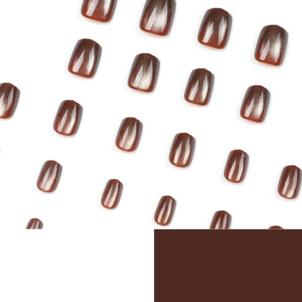 O1CN01Z912yr2NGHoeNiUOa_!!4234819935-0-cib JP2655-☕️ Get Cozy-Chic Nails in Minutes: Hazelnut French Cat Eye Press-Ons!