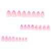 JP3946-Sweet French Press On Nails | Rose Pink Almond Shorties w/ Star Accents Reusable Salon Glam in 10 Seconds - Waterproof & Damage-Free