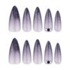 JP3590-🔥 Obsidian French Almond Press Ons: Grunge-Goth Glitter ✨ Reusable Y2K Revival Nails | No Salon Jail!​​  (For Rebels Who Crave Chaos & Class. Switch from Boardroom to Moshpit in 30 Seconds.)