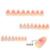 JP3949-BLUSH MELT BLOSSOMS: Reusable Sweet-Core Almonds | Effortless 3D Floral French Tips ​​Salon Florals Cracking? Wear Liquid Sunshine.​