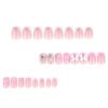 JP3655-Sweet French Kiss Nails | Reusable Pink Lip Print Short Squares