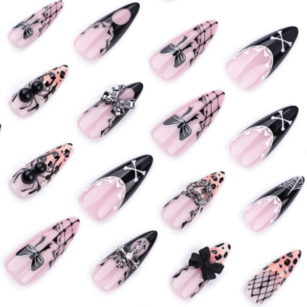 O1CN01bHLqV02NGHvmdn4zR_!!4234819935-0-cib JP3611-Reusable Gothic French Press On Nails: Y2K Spiders, 3D Bows & Leopard Glam – Revolutionize Your Nail Game (Perfect for Expressing Your Dark Glam Mood!)