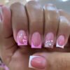 JP3750-Fuchsia Glow French Toes: Salon Sparkle Without the Wait (Reusable & Waterproof!) ​​Step Into Daring Elegance - Poolside Perfection in 15 Minutes​