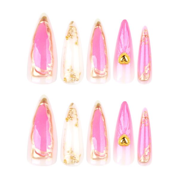 O1CN01cLxnYZ2NGHxtfi3sm_!!4234819935-0-cib JP3851-Chrome Ombre Stiletto Press-Ons with 3D Crystal Drops | Reusable & Waterproof