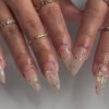 JP2417-Crystalline French Tip Press On Nails: Icy Bows, Silver Stardust & Waterproof Magic – Your Secret to Effortless Luxe​​  (Salon-Worthy Nails, Minus the Drama. Be Dazzling in 5 Minutes Flat!)
