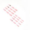 JP1309-Be the Belle of Every Ball: Extra Long Reusable T-Shape Press-Ons - Full Glam French Tip w/ Diamonds & 3D Bow