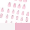 JP3769-Luxe French Tip Press On Nails | 3D Floral Design, Reusable & Waterproof (Salon Alternative!) Transform Your Nails Instantly: French White Perfection Meets Artisan Florals