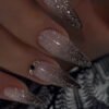 JP3590-🔥 Obsidian French Almond Press Ons: Grunge-Goth Glitter ✨ Reusable Y2K Revival Nails | No Salon Jail!​​  (For Rebels Who Crave Chaos & Class. Switch from Boardroom to Moshpit in 30 Seconds.)