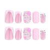 JP3675-Your Water Wave French Fantasy: Reusable 3D Pearl & Leopard Nails ✨