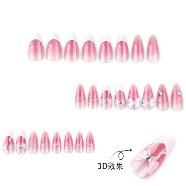 O1CN01goe28H2NGHyn5sHIU_!!4234819935-0-cib JP3779-Blush French Cat Eye Nails | Salon-Quality Bow Press Ons (Reusable Almond Shape)