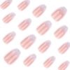 JP3736-Liquid Silver Ballet Press-Ons: Reusable French Fade Nails | Waterproof High-Design Glam