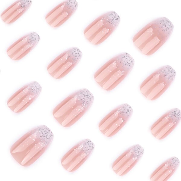 O1CN01hZpa9Q2NGHwqnPdyx_!!4234819935-0-cib JP3736-Liquid Silver Ballet Press-Ons: Reusable French Fade Nails | Waterproof High-Design Glam
