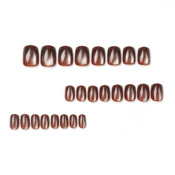 O1CN01hcftZB2NGHojT92Gd_!!4234819935-0-cib JP2655-☕️ Get Cozy-Chic Nails in Minutes: Hazelnut French Cat Eye Press-Ons!