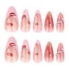 JP3824-Rouge Fantasy Press-Ons: Flirty Kiss Marks Meet French Elegance 💋✨ ​​(Smudge-Proof Lip Art • Reusable 5x • Applies in 10 Mins)​