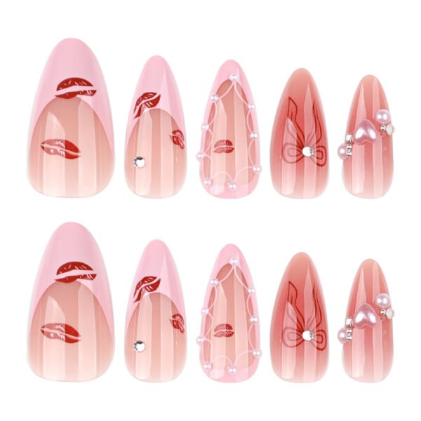 O1CN01hd5q232NGHy6aVmvW_!!4234819935-0-cib JP3824-Rouge Fantasy Press-Ons: Flirty Kiss Marks Meet French Elegance 💋✨ (Smudge-Proof Lip Art • Reusable 5x • Applies in 10 Mins)