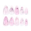 JP3888-✨ ICONIC SPARKLE ALMONDS: Reusable Glam French Tips | Hearts, Bows & Dazzle Salon-Free ​​Salon Rhinestones Crumbling? Dominate Dazzle in 9 Minutes.​