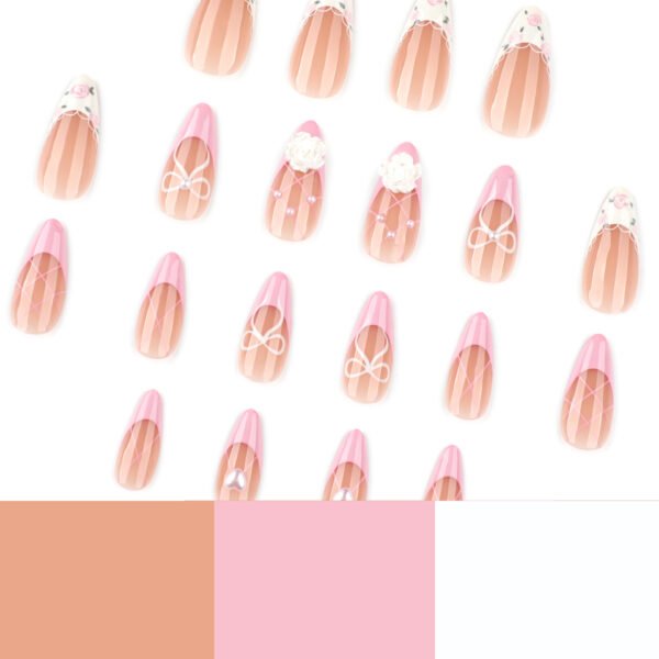 O1CN01iuK2az2NGHy3UI3MW_!!4234819935-0-cib JP3866-Blushing French Petals Press-Ons: 3D Camellias & Diamonds That Won’t Quit ✿ Salon sparkle in 7 mins, swim-proof for 14 days. Nail damage? Never heard of her.