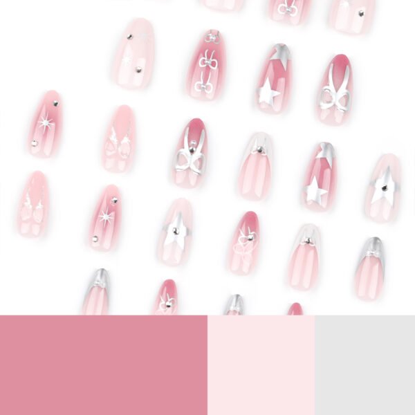 O1CN01jCtjbS2NGHs9biI4f_!!4234819935-0-cib JP3223-🎀 Starry Blush French Tips: Reusable Press On Nails with Crystal Bows & Watercolor Ombre (10 Min Salon Escape) ✨ TikTok’s #1 Trending Nail Hack: Salon Glam at Drugstore Prices - Zero Tools, Endless Re-Wears