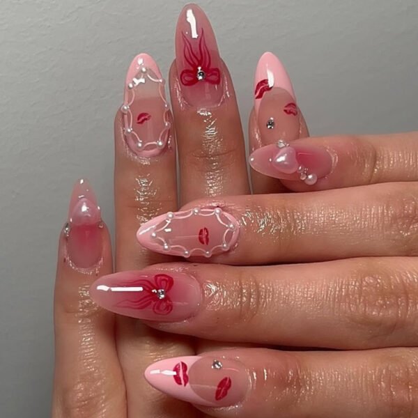 O1CN01kN18uE2NGHy5VCZEv_!!4234819935-0-cib JP3824-Rouge Fantasy Press-Ons: Flirty Kiss Marks Meet French Elegance 💋✨ (Smudge-Proof Lip Art • Reusable 5x • Applies in 10 Mins)