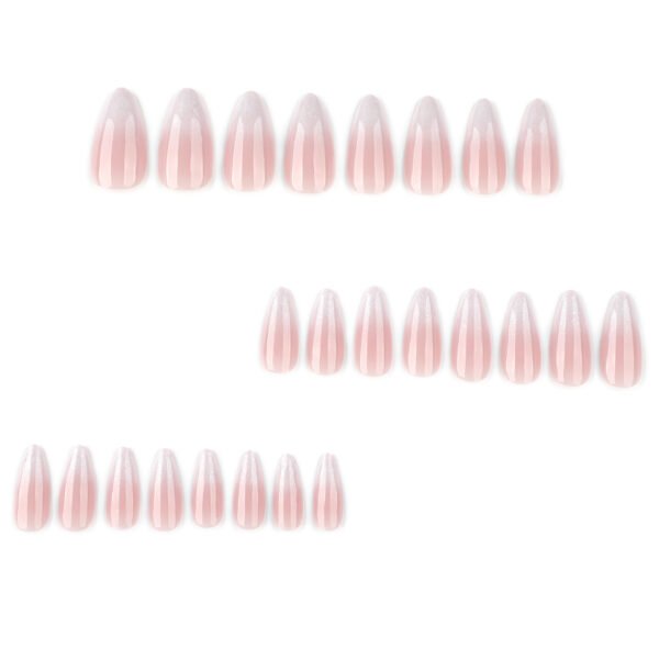 JP3864-​Effortless French Ombré Almond Nails | Waterproof Reusable Press-Ons | Salon Luxury Without the Wait​