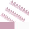 JP3727- French Almond Press On Nails | Sweet Pink Cat Eye Reusable Gel Nails | Salon Alternative​