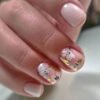 JP3763-​​Ivory & Gold Muse: Reusable Press-Ons with Artisan Florals & Gilt Edge Perfection​