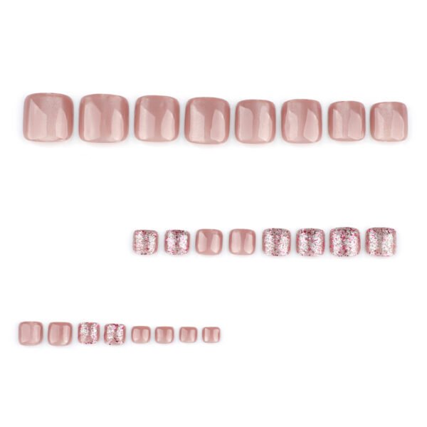 O1CN01linVM22NGHxR51xDs_!!4234819935-0-cib JP3697-✨ Nude Pink French Cat Eye Toenails: Ultra Sparkle Salon Glam - Instantly! (Reusable Beach-Ready Perfection) 🏖️