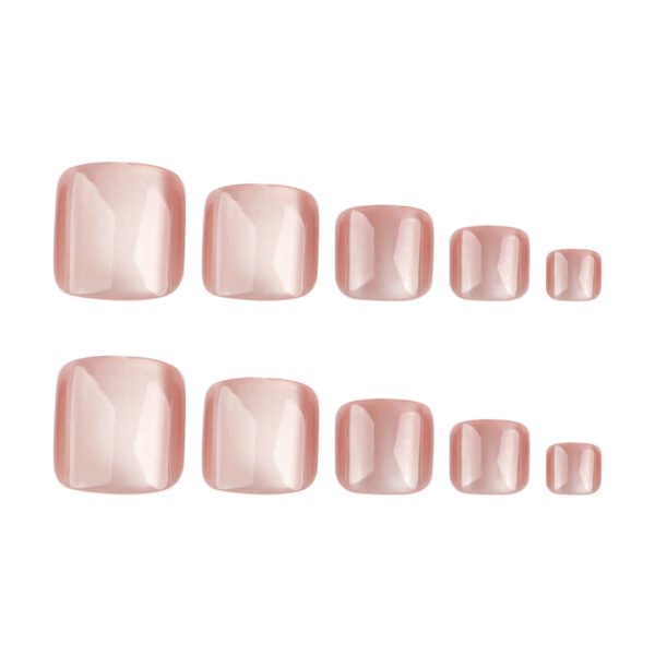 JP3698-Sunbeam Toe Gliders: Reusable Cat-Eye Toenails | Waterproof Square Cut Flash