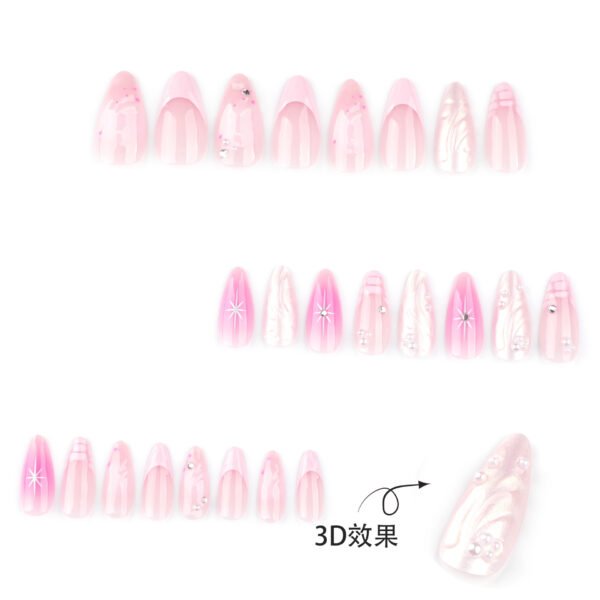 O1CN01mMbOyc2NGHxnpzC9K_!!4234819935-0-cib JP3844-Effortless French Almond Press-On Nails | 3D Water Waves & Ombré Tips | Reusable Salon Dupe French Nails Reimagined: Salon Artistry Without the Chair Time