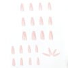 JP1083-🌸 Ballet Wave Pink Press-Ons: Minimalist French Perfection, Waterproof & Reusable​​ For Elegant Realists & Effortless Dreamers – Salon-Grade Waves in 90 Seconds